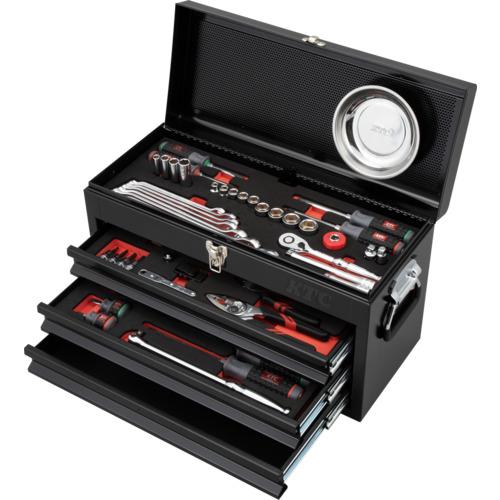 【SALE通貨価値】KTC ( 京都機械工具 ) 【2026SKSALE】 9.5sq.標準尺度書き割り[66点](3段3抽き出し)黒いこと (物の具書き割り) ( SK36626XBK ) 京都機械工具(株)