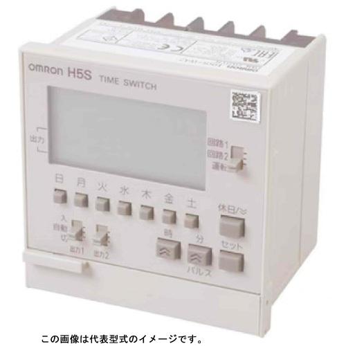 OMRON ( オムロン ) デジタル・タイムスイッチ AC100-240V 最終生産物2CH 埋込み取りつけ ( H5S-WA2 )
