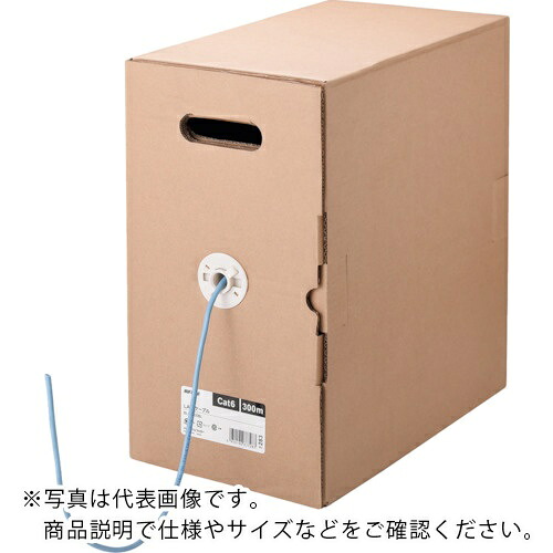 BUFFALO ( バッファロー ) 【期間限定特価2026年3月末まで】 Cat6 LANケーブル 300m 単線 ブルー ( BL63000BL )