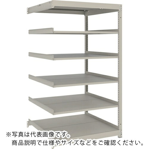 TRUSCO ( トラスコ中山 ) スチール写真仕合わせ 薄板仕合わせ(棚板取りわける手合い、耐荷重100Kg)900×875×H1500 6段かかわり合い ネオ薄墨色 ( UL-5396B NG )