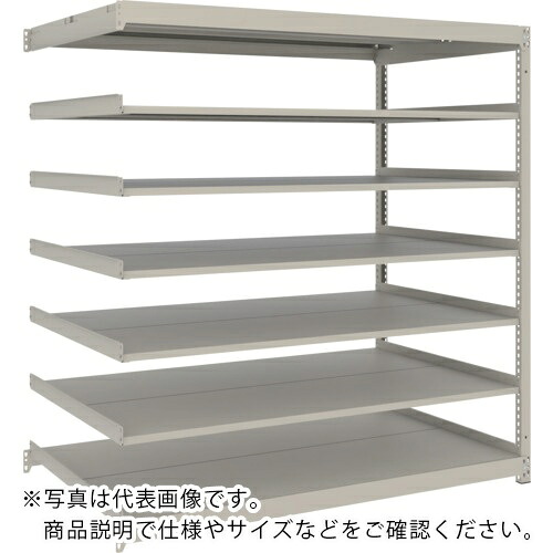 TRUSCO ( トラスコ中山 ) スチールラック 薄板ラック(棚板分割タイプ、耐荷重100Kg)1500×875×H1500 7段連結 ネオグレー ( UL-5597B NG )
