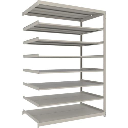 TRUSCO ( トラスコ中山 ) スチールラック 薄板ラック(棚板分割タイプ、耐荷重100Kg)1500×875×H2400 8段連結 ネオグレー ( UL-8598B NG )