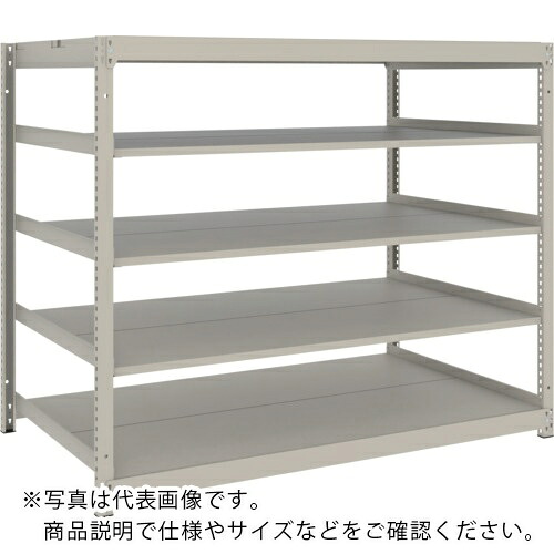 TRUSCO ( トラスコ中山 ) スチールラック 薄板ラック(棚板分割タイプ、耐荷重100Kg)1500×875×H1200 5段単体 ネオグレー ( UL-4595 NG )