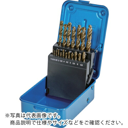 TRUSCO ( トラスコ中山 ) コバルトハイスストレートドリル 19本組セット(スチールケース付) ( TCSD-19SET )