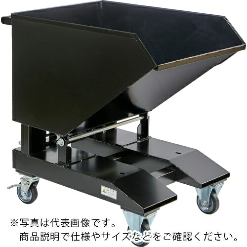 TRUSCO ( トラスコ中山 ) 襤褸切れ手押し車 手動式 120L 黒いこと ( VSP-120BK )