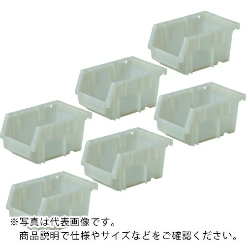 TRUSCO ( トラスコ中山 ) 【まとめ買い】VN型コンテナ 3.8L クリアグレー 80個 ( VN-3N-CGY-80P )