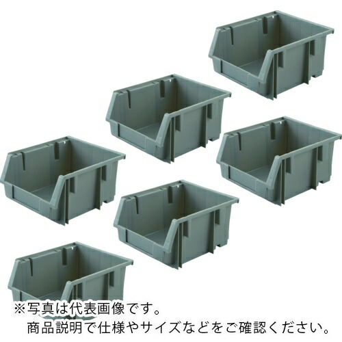 TRUSCO ( トラスコ中山 ) 【まとめ買い】VN型コンテナ 3.8L グレー 80個 ( VN-3N-GY-80P )