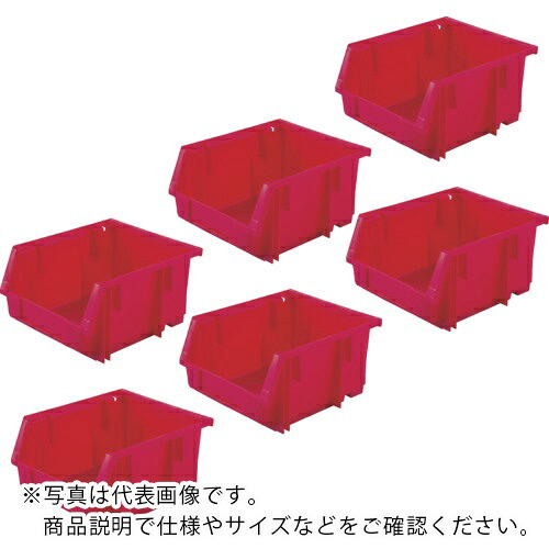 TRUSCO ( トラスコ中山 ) 【まとめ買い】VN型コンテナ 0.6L レッド 160個 ( VN-1N-R-160P )