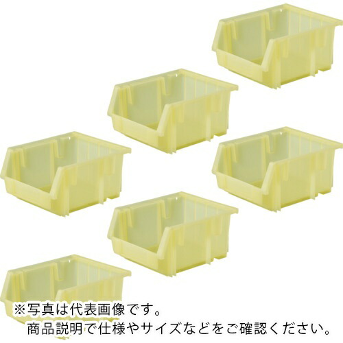 TRUSCO ( トラスコ中山 ) 【まとめ買い】VN型コンテナ 0.6L クリアイエロー 160個 ( VN-1N-CY-160P )