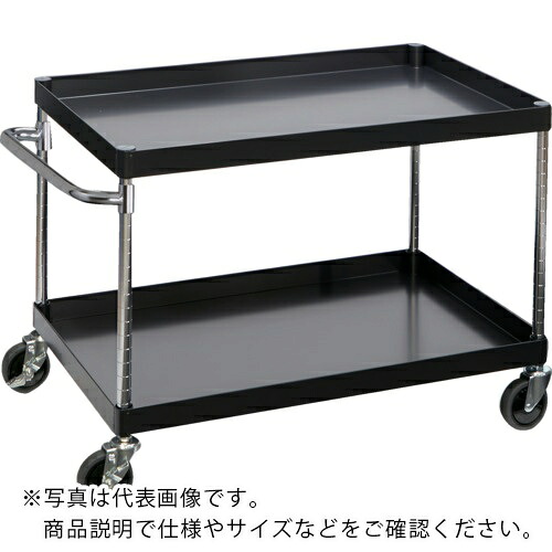 【SALE通貨価値】TRUSCO ( トラスコ中山 ) 物の具手押し車 アリゾナ州の州都手押し車 省音 900X600XH600 2段 黒いこと ( PEW-692-BK )