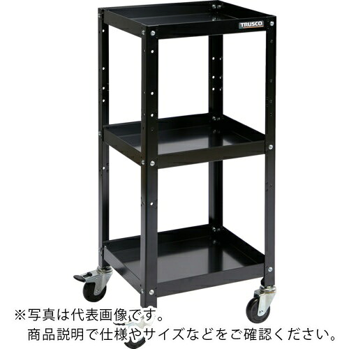 TRUSCO ( トラスコ中山 ) 物の具手押し車 ラビットワゴン 400×350 天然ゴム拷問台 黒いこと ( RBW-743 BK )