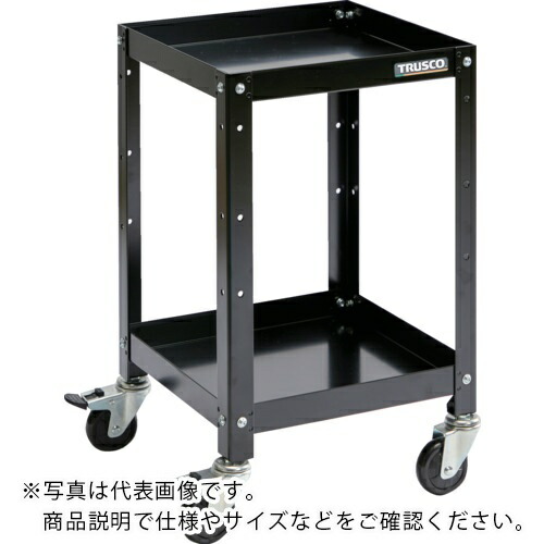 TRUSCO ( トラスコ中山 ) ツールワゴン ラビットワゴン 400×350 ゴム車輪 ブラック ( RBW-642 BK )