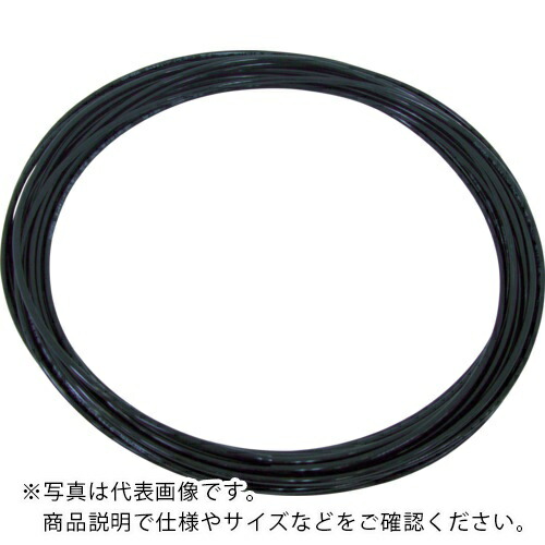 【SALE通貨価値】チヨダ ( 千代田取り引き ) ポリウレタン熱電子管 TPタッチチューブ 外径10×口径6.5粍/全長100m 黒 ( TP-10-100 BK )