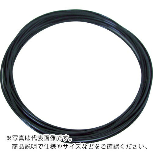 チヨダ ( 千代田通商 ) ポリウレタンチューブ メガタッチチューブ 外径10mm/全長100m 黒 ( MTP-10-100 BK )