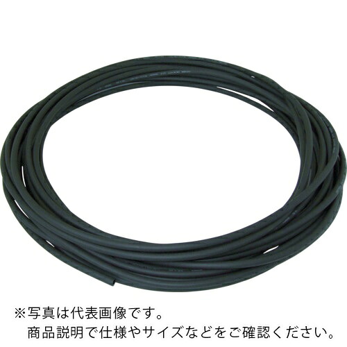 チヨダ ( 千代田通商 ) ポリウレタンチューブ エルフレックス二重管チューブ 中径8mm/全長100m 黒 ( LE-8-100 BK )