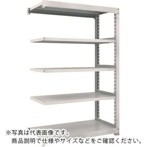 TRUSCO ( トラスコ中山 ) M3型中量棚 1800X471XH1200 7段 連結 免震樹脂ベース付 ネオグレー ( M3-4657BSFC NG )