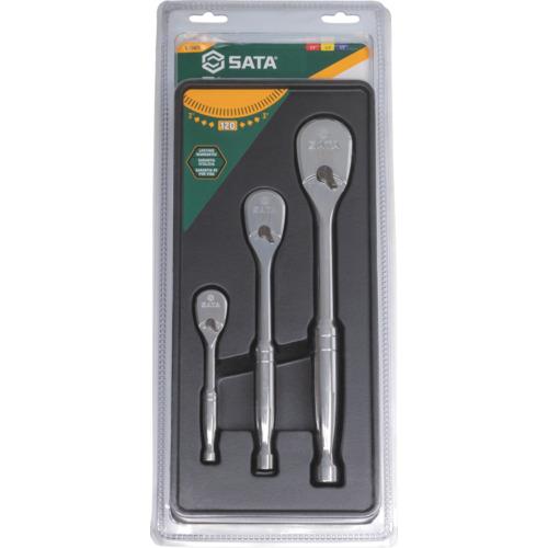 【SALE必要経費】SATA ラチェットハンドル3点仕掛ける 120XP 差込角12.7粍差込角9.5粍差込角6.35粍 ( ST13975 )
