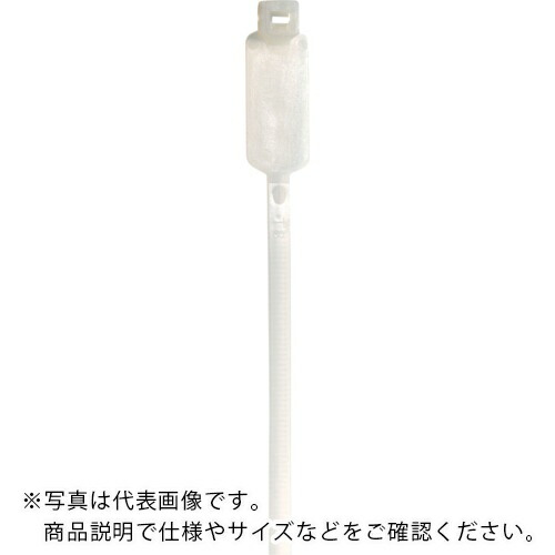 TY－Rap ( ABB ) マーキングタイ 識別タグ連結 標準 ナチュラル色 ラベル寸法13.1×27mm 幅4.8×長さ184mm 1000本入り ( TY46M )