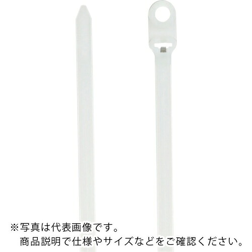 TY－Rap ( ABB ) 結束バンド パネル固定用 標準 ナチュラル色 取付穴径5.1mm幅4.7X長さ199mm 1000本入り ( TY1435M )