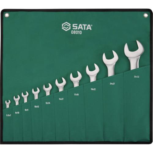 SATA 両口スパナセット(10点) ( 08010 )