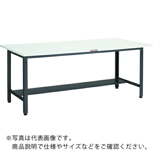TRUSCO ( トラスコ中山 ) 軽荷重作業台(400kg)LEW型 900X600XH740 下棚1枚付 ダークグレー色 ( LEWR-0960LT ) トラスコ中山(株) 【メーカー取寄】