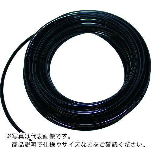 TRUSCO ( トラスコ中山 ) 【売切廃番】 ウレタン熱電子管 12×8.0 200M 黒 ( TPT-1208-200BK )