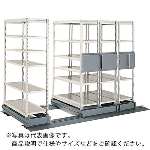 NAIKI ( ナイキ ) 手動式移動ラック W1910×D638×H2245 ( NSMK-7636-WM ) (株)ナイキ 【メーカー取寄】