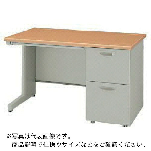NAIKI ( ナイキ ) 片袖デスク NED型/天板:ライトバーチ木目 本体:ウォームホワイト/W1000×D600×H700 ( NED106B-AWL ) (株)ナイキ 【メーカー取寄】
