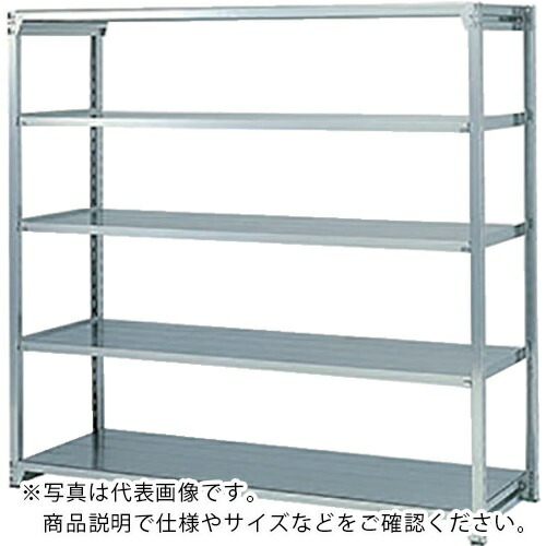 NAIKI ( ナイキ ) 軽中量ステンレスラック W1286×D322×H2100 ( RFM3S741J-5 ) (株)ナイキ 【メーカー取寄】