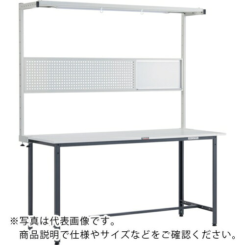 TRUSCO ( トラスコ中山 ) 軽荷重立作業台(300kg)HAE型 1800X600XH2108(全高) ツールハンガーフルセット付 ダークグレー色 ( HRAE-1860THFS DG ) トラスコ中山(株) 【メーカー取寄】
