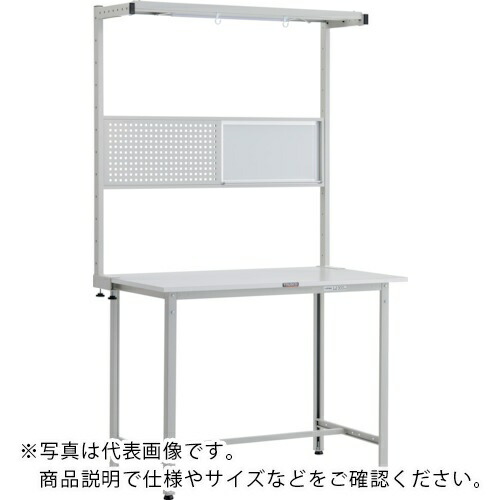 TRUSCO ( トラスコ中山 ) 軽荷重立作業台(300kg)HAE型 1200X900XH2108(全高) ツールハンガーフルセット付 ホワイト色 ( HRAE-1209THFS W ) トラスコ中山(株) 【メーカー取寄】 56,212円