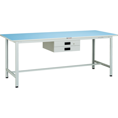 TRUSCO ( トラスコ中山 ) 軽荷重作業台(180kg)BO型 1800X750XH740 薄型2段引出付 ホワイト色 ( BO-1875UDK2 ) 【メーカー取寄】|Orange Tool Tokiwa