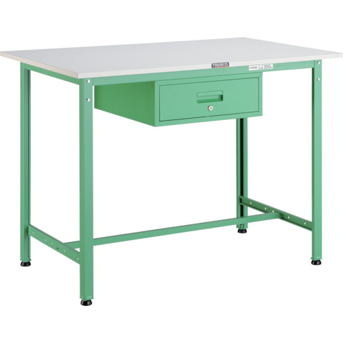 TRUSCO ( トラスコ中山 ) 軽荷重立作業台(300kg)HAE型 1200X750XH900 1段引出付 ヤンググリーン色 ( HAE-1200F1 YG ) 【メーカー取寄】|Orange Tool Tokiwa