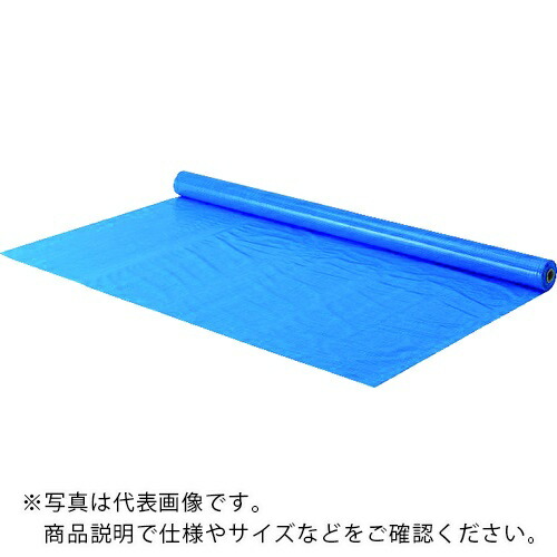 TRUSCO ( トラスコ中山 ) 【売切廃番】 防炎居敷きα軽さ 青味 渦巻形印字機幅1.8mX長さ50.0m ( GBSRA-B )