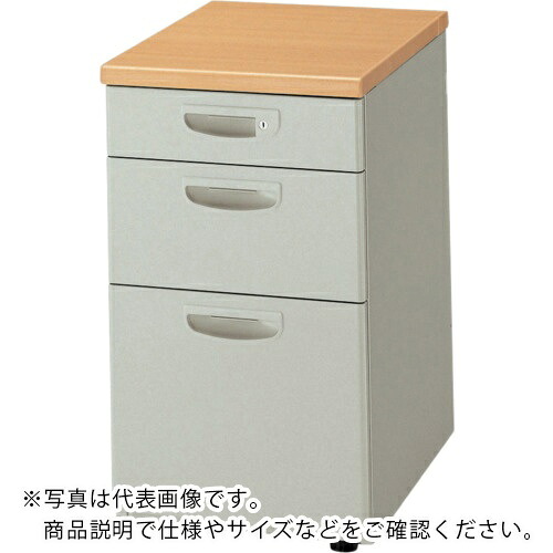 NAIKI ( ナイキ ) 脇デスク NED型/天板:ライトバーチ木目 本体:ウォームホワイト/W400×D600×H700 ( NED046B-AWL ) (株)ナイキ 【メーカー取寄】