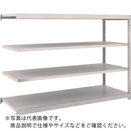 【SALE通貨価値】TRUSCO ( トラスコ中山 ) スチール写真仕合わせ M1.5型軽中量棚 1460X445XH900 4段繋ぎ合わせる ネオ薄墨色 ( M1.5-3544B NG(ﾈｵｸﾞﾚｰ) )