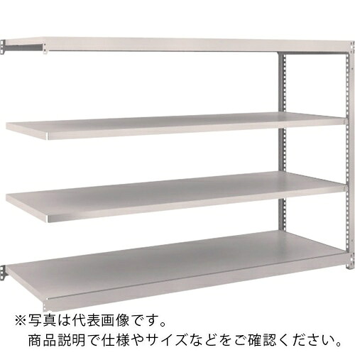 TRUSCO ( トラスコ中山 ) スチールラック M1.5型軽中量棚 1160X445XH900 4段連結 ネオグレー ( M1.5-3444B NG(ﾈｵｸﾞﾚｰ) ) 15,288円