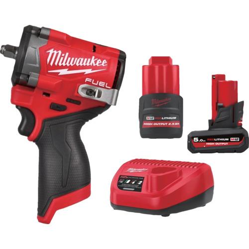 【SALE必要経費】milwaukee ( ミルウォーキー手道具 ) M12 FUEL 3/8in542Nm差しひびき鍵 5.0AH \u0026 2.5AH 一揃いの道具 ( M12 FIW2F38-5252X JP )
