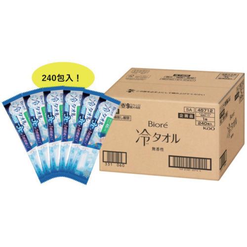 Kao ( 名取り草 ) ビオレ 冷西洋手ぬぐい 無香性 240本入 入れもの売りわたす 白 ( 469502 )