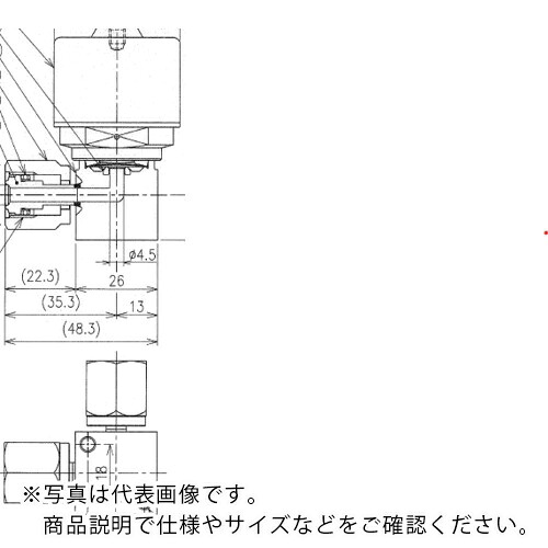 Fujikin ( フジキン ) SUS鋼製自動小銃ダイレクトダイヤフラムバルブ_1MPa_FPR-NDCR-71 ( FPR-NDCR-71-6.35-2 ) 【製造業者取寄】