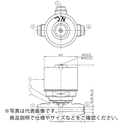 Fujikin ( フジキン ) SUS鋼製自動小銃3方ダイレクトダイヤフラムバルブ_1MPa_FPR-NDTB ( FPR-NDTB-71-6.35-4-PA ) 【製造業者取寄】