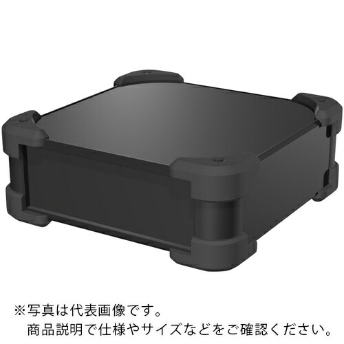 タカチ ( タカチ電機工業 ) コーナーガード付アルミケース AUGシリーズ 111×168×308mm ブラック/ブラック ( AUG99-30-16-BB )