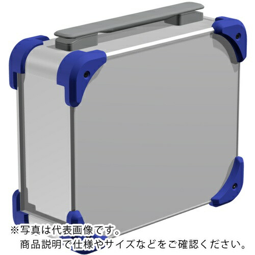 タカチ ( タカチ電機工業 ) コーナーガード付キャリングケース AUGHシリーズ 127×368×308mm シルバー/ネイビー/グレー ( AUGH115-30-36-SNG )