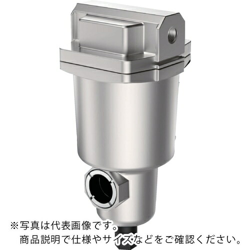 アネスト岩田 エアフィルター 大口径エアマイクロミストフィルタ 処理空気流量500L/min ドレン排出器:手動 ( AMF500C-10L )