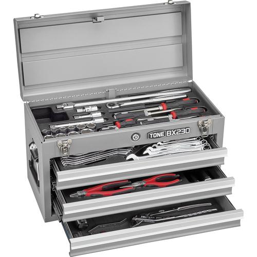 【SALE価格】TONE 整備用工具セット ツールセット 差込角12.7mm 58点セット シルバー ( TSA450SV )