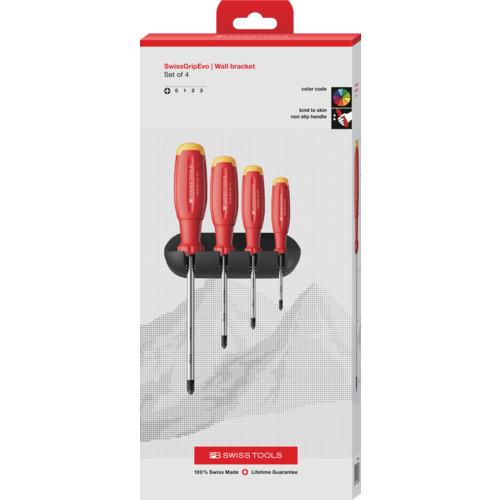 【SALE通貨価値】PBスイスツールズ スイスグリップエボ・ドライバーセット、足し加える用S ( 38242.H CBB ) PBスイスツールズ社