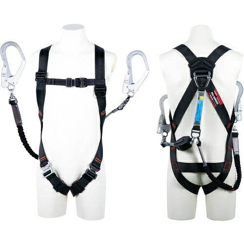 【SALE通貨価値】TSUYORON ( 藤井電工 ) ともし火馬具 ダブルランヤード付き添い人 鍵を掛ける規則体系付き添い人巻取式コルトリトラ+伸縮式ノビロン(BK) 黒 M大いさ ( TH510CRNV93SVOTBLKM2R23BX ) 藤井電工(株)