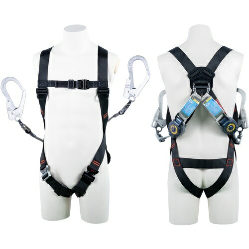 TSUYORON ( 藤井電工 ) 点火装置馬具 ツインランヤード付き添い人 鍵を掛ける規則体系付き添い人巻取式SRリトラ 黒 S大きさ ( TH5102TR93SVOTBLKS2R23JANBX ) 【製造業者取寄】