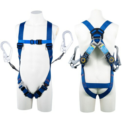 TSUYORON ( 藤井電工 ) 点火装置馬具 ツインランヤード付き添い人 鍵を掛ける規則体系付き添い人巻取式SRリトラ 青 S大きさ ( TH5102TR93SVOTBL4S2R23JANBX ) 【製造業者取寄】