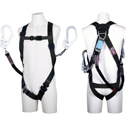 【SALE通貨価値】TSUYORON ( 藤井電工 ) ともし火馬具 ダブルランヤード付き添い人 鍵を掛ける規則体系付き添い人巻取式SRリトラ+ノビロン(BK) 黒 S大いさ ( TH510TRNV93SVOTBLKS2R23JANBX ) 藤井電工(株)